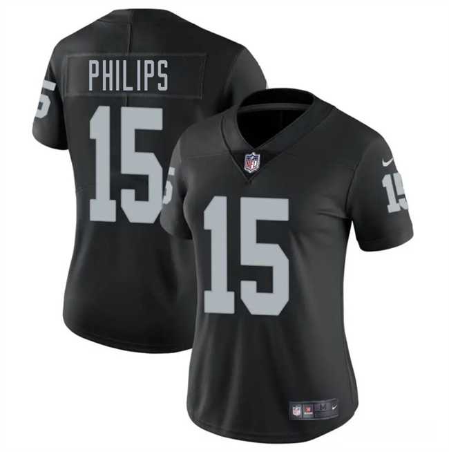 Womens Las Vegas Raiders #15 Kyle Philips Black 2025 Vapor Stitched Jersey Dzhi